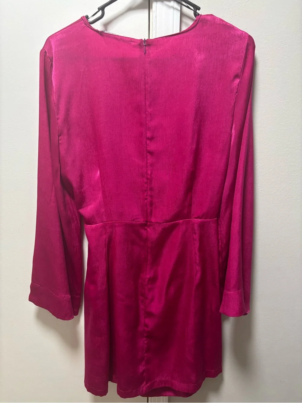 Zara Fuchsia Satin Dress - Picture 2 of 7